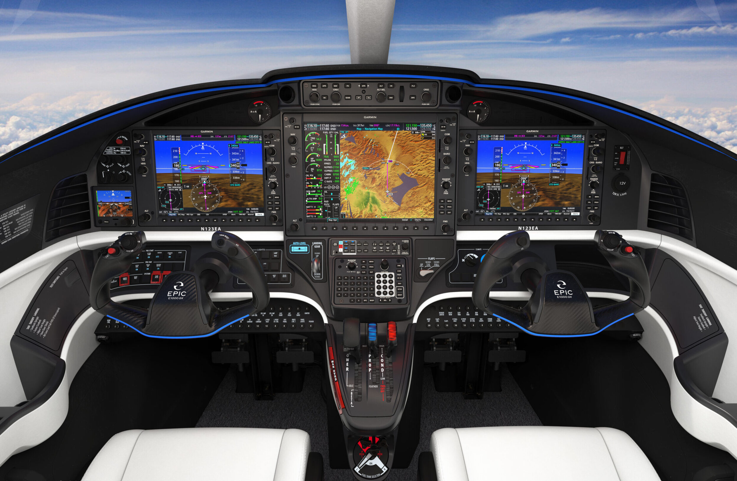 Epic Aircraft E1000GX Cockpit-Crew Rendering, E1000GX, CW02, 2022 Epic Aircraft E1000 GX Turboprop Aircraft Cockpit photo